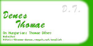 denes thomae business card